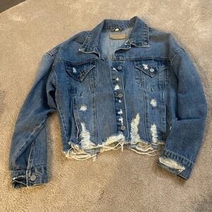 Nordstroms distressed jean jacket